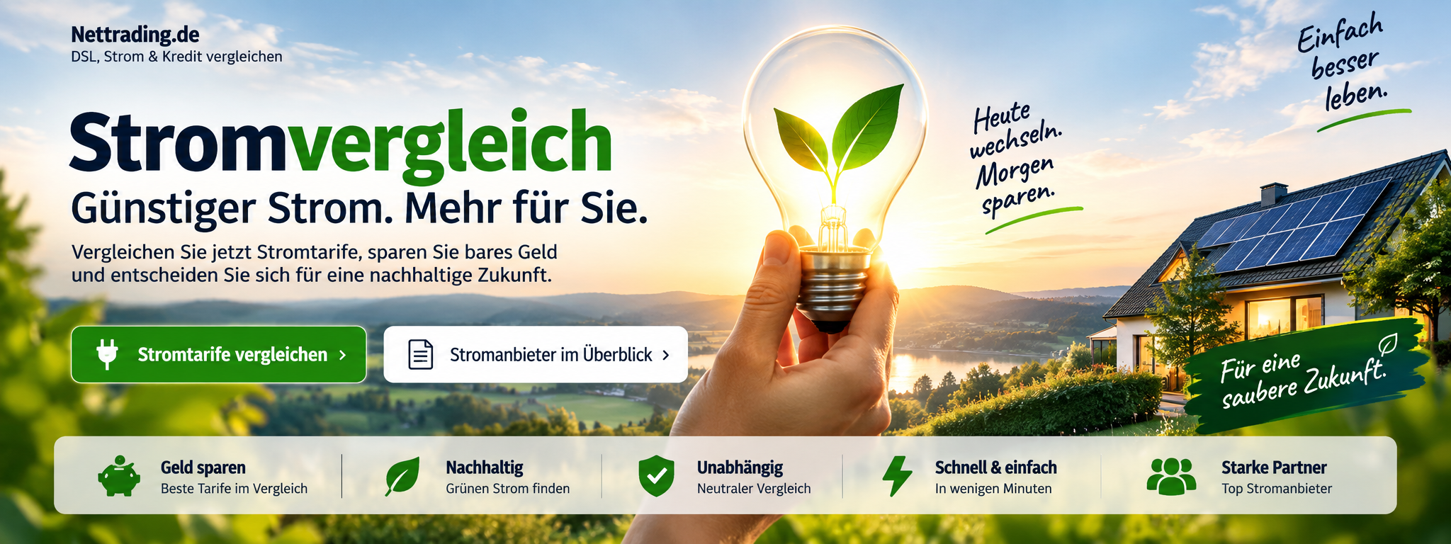 Stromvergleich – Stromtarife vergleichen und sparen